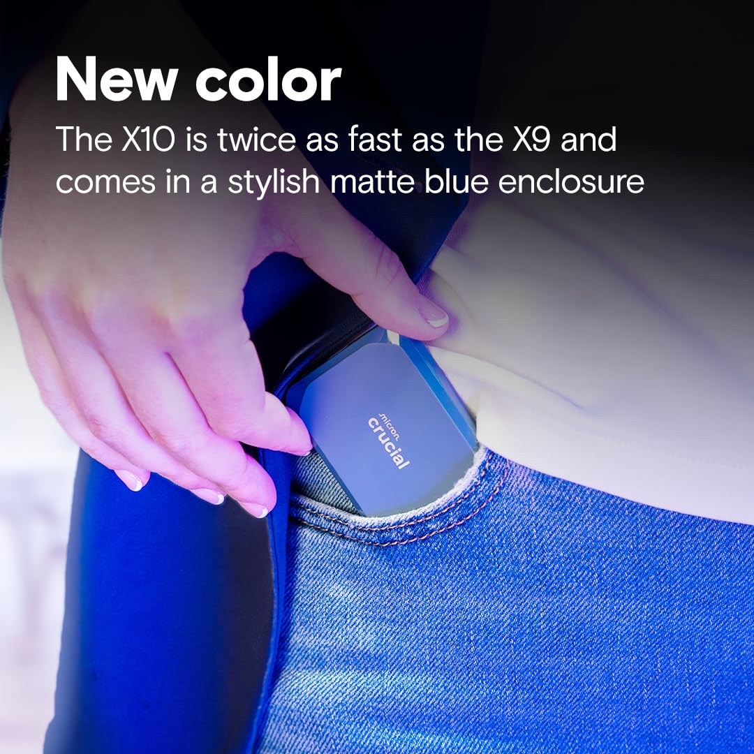 Amazon.com: Crucial X10 6TB Portable SSD, Up to 2,100MB/s, USB 3.2