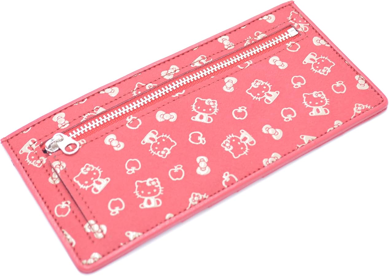 Amazon | [浅草前川印傳] キティ印伝 スマートウォレット 赤/白 | 浅草
