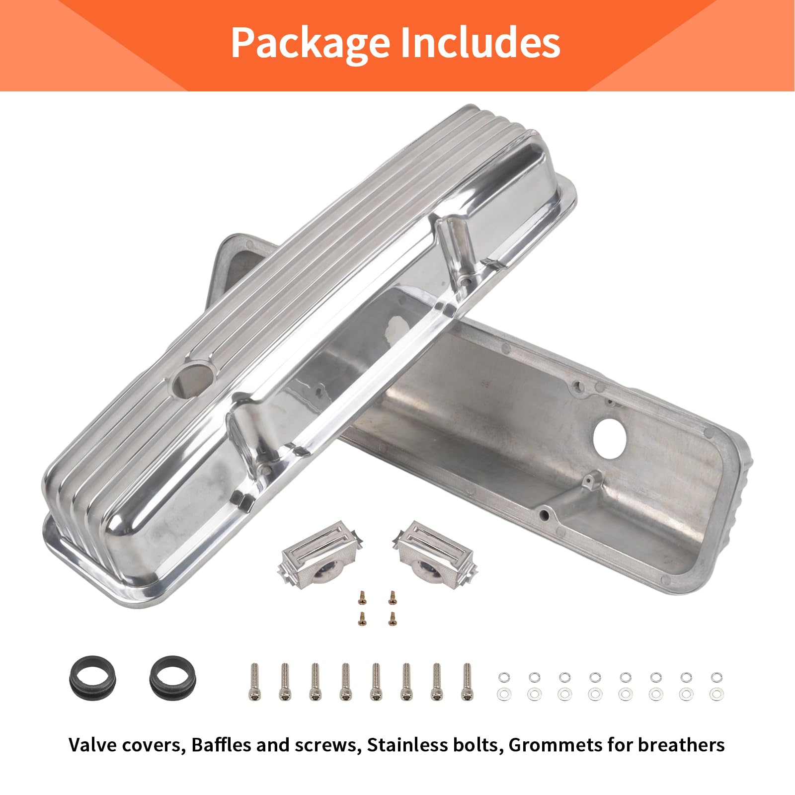 Amazon | TBAPFS アルミバルブカバー 穴付き レトロ フィン付き 光沢