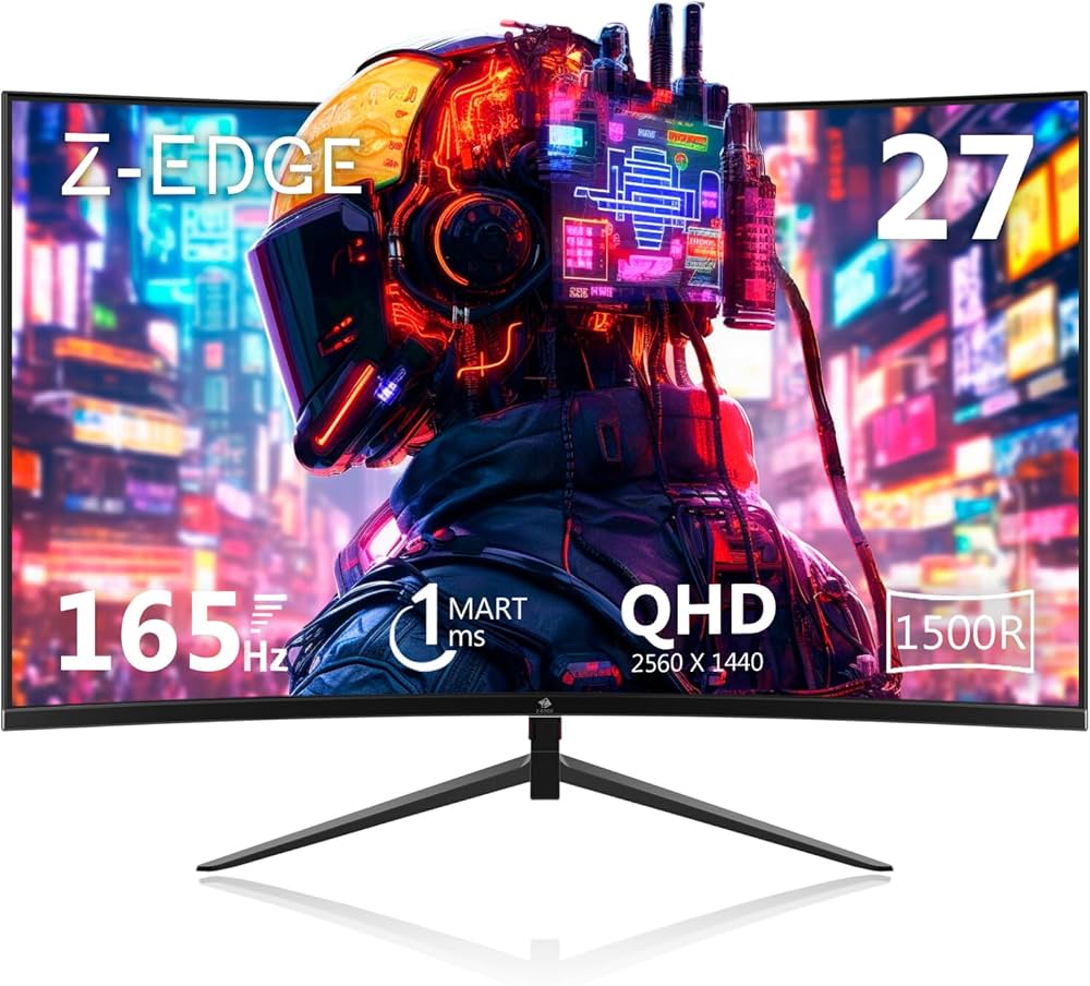 Amazon.co.jp: Z Z-Edge 湾曲ゲーミングモニター 165Hz 2K 27インチ