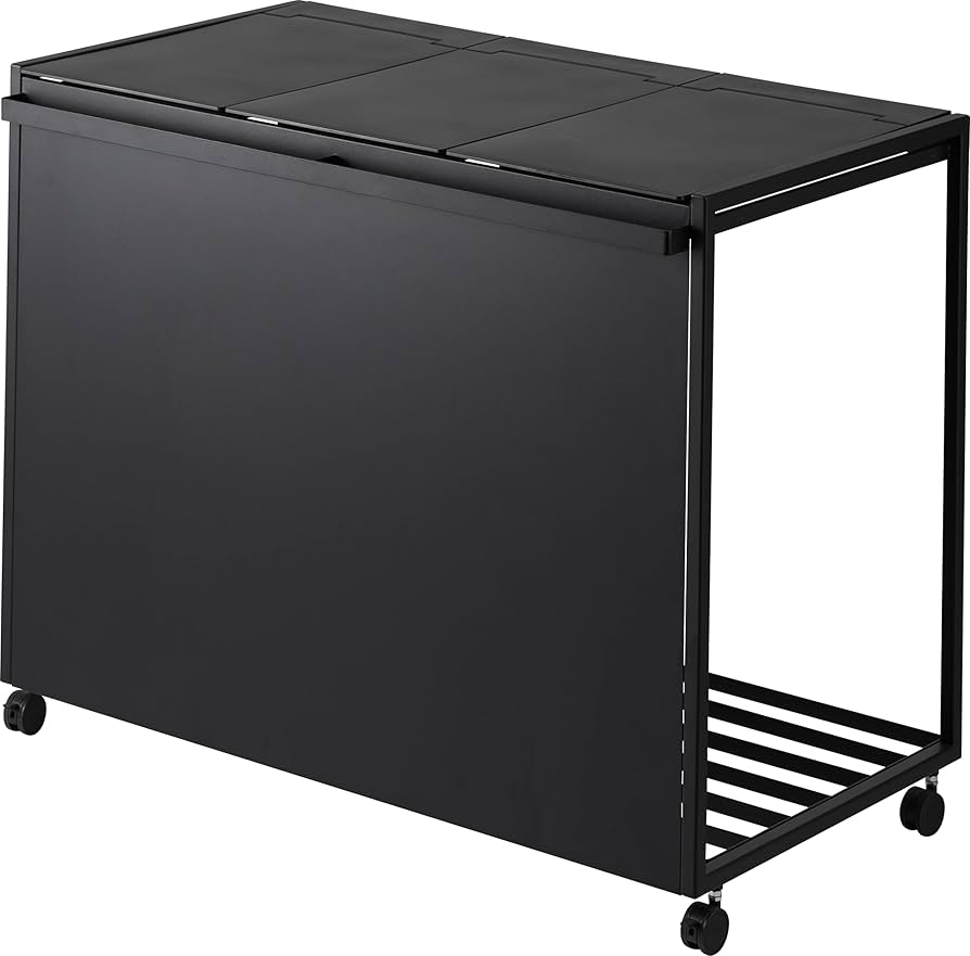 Amazon｜山崎実業(Yamazaki) 蓋付き 目隠し 分別 ダストワゴン 45L 3