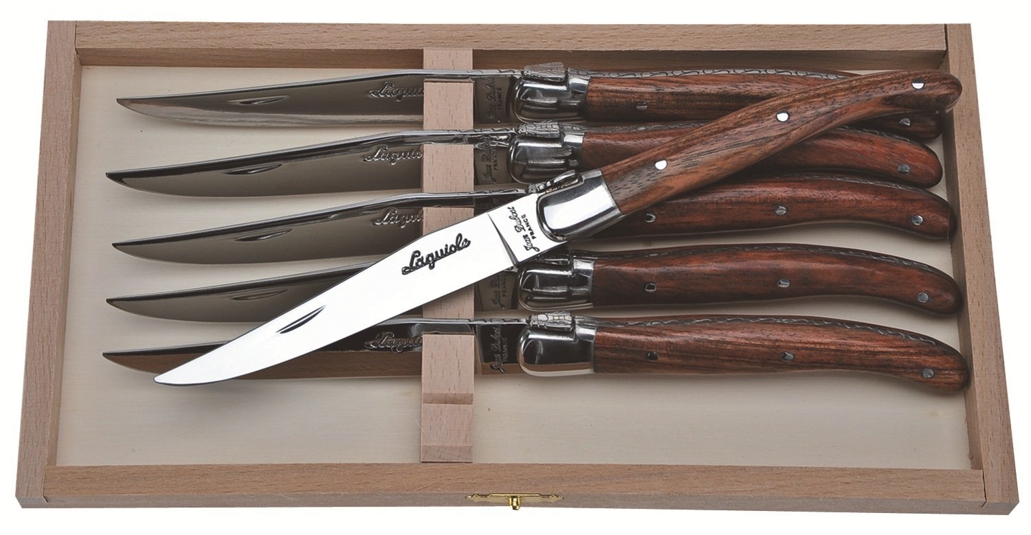 Amazon | Jean Dubost 6-steakラギオールナイフwith Bubinga Wood