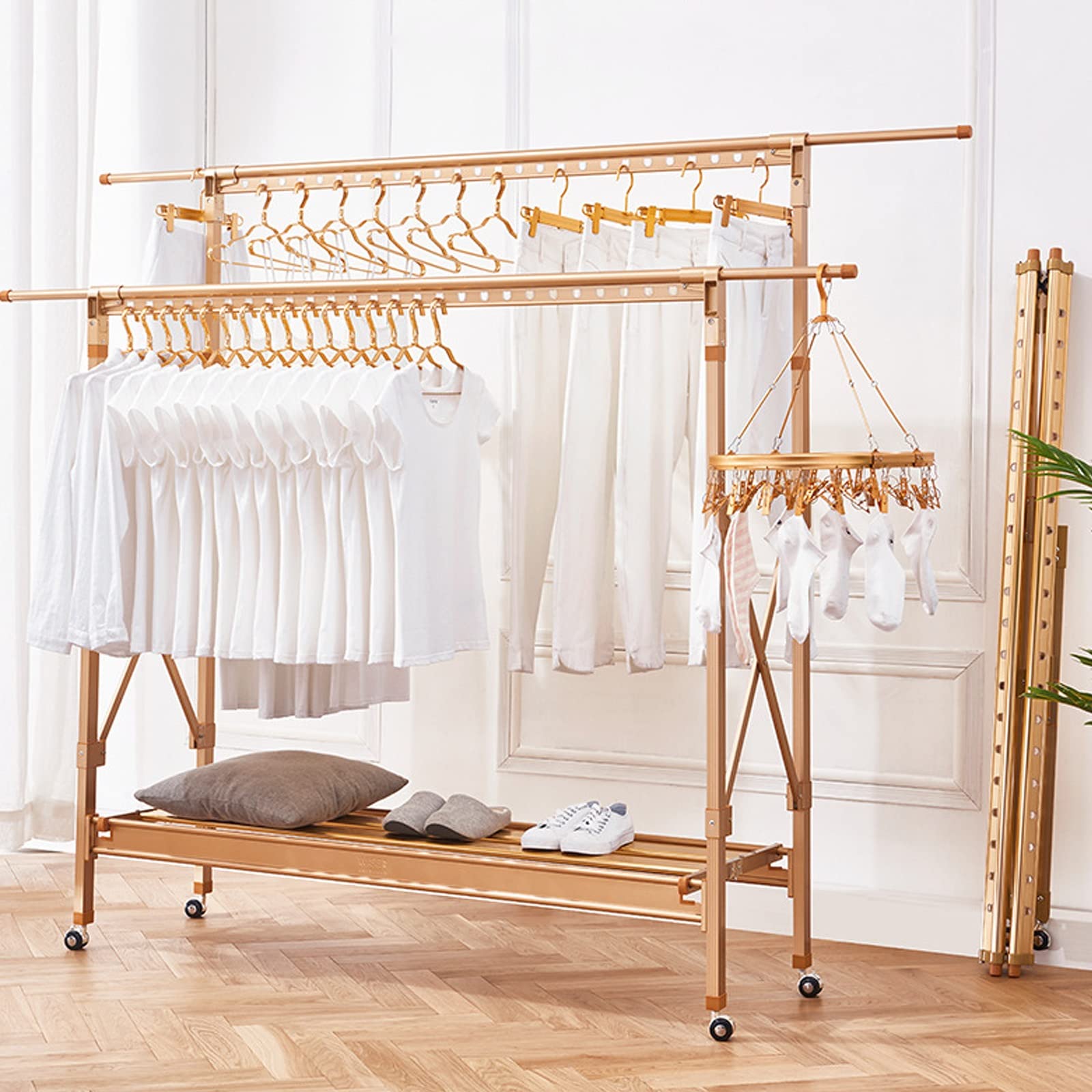 Amazon.co.jp : おしゃれ 物干し台 屋外 風に強い 物干しラック アルミ