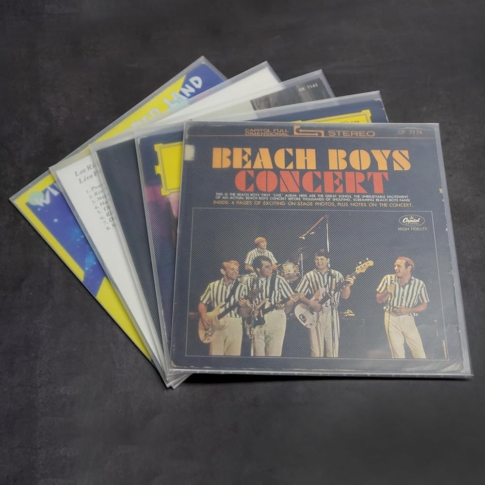 Amazon.co.jp: 12インチLPレコード外袋 2枚組LP用ハードカバー 透明