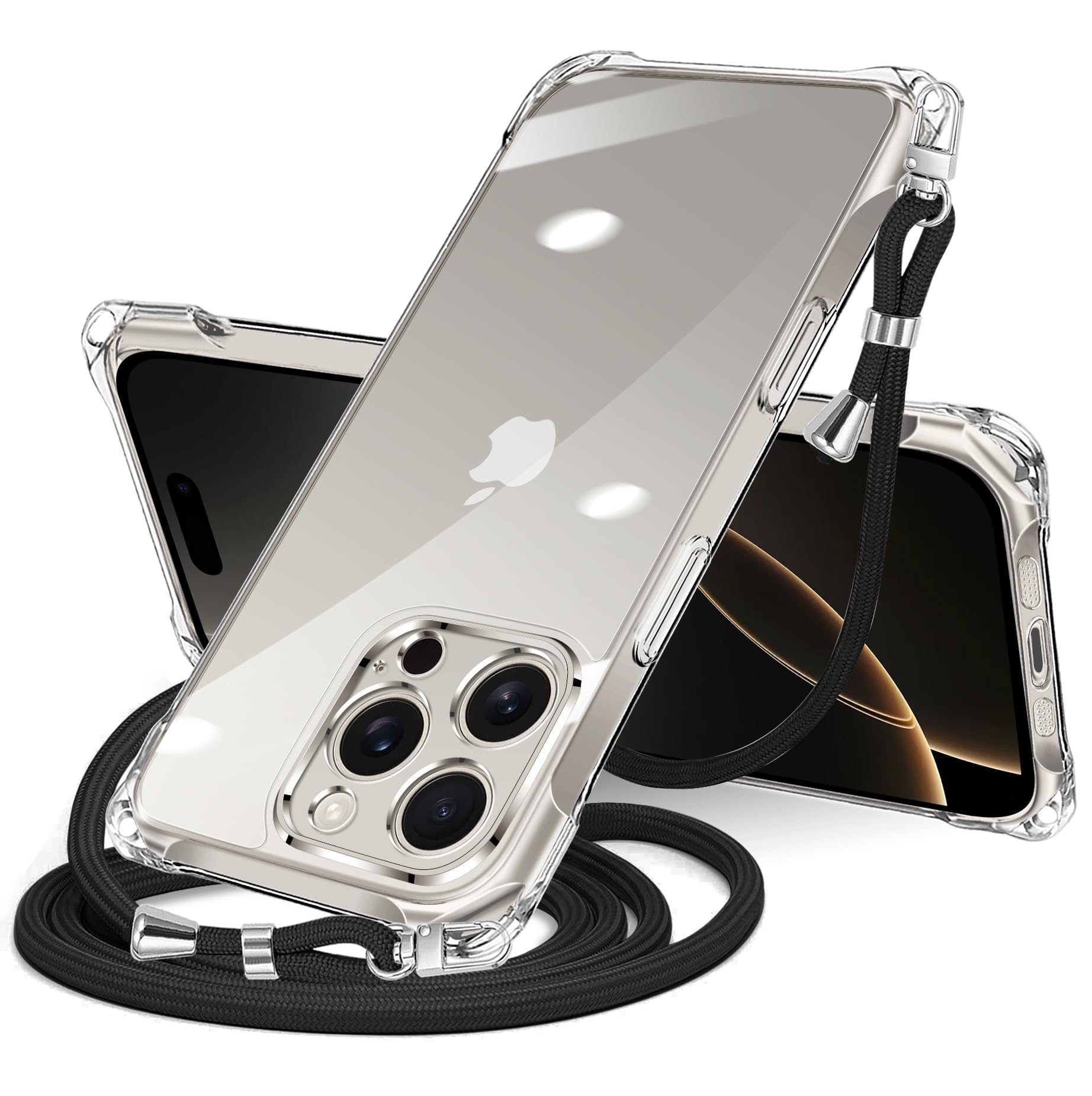 Amazon.co.jp: NISIILNG iPhone 16 Pro 用 ケース クリア ショルダー