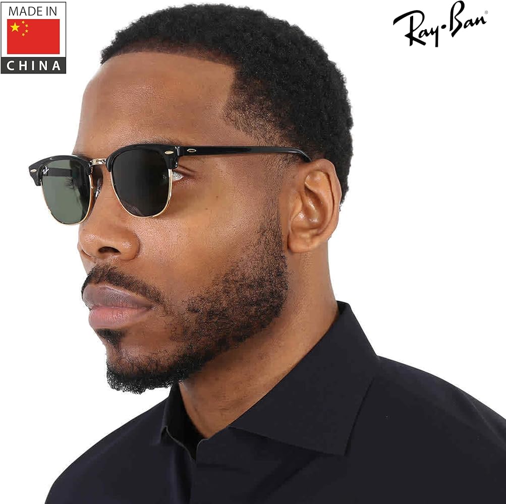 Amazon.com: Ray-Ban RB3016F CLUBMASTER Square Shaped Non-Polarized
