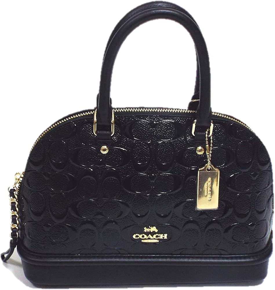 Amazon.co.jp: COACH 27597 Black Patent Embossed Shoulder Bag