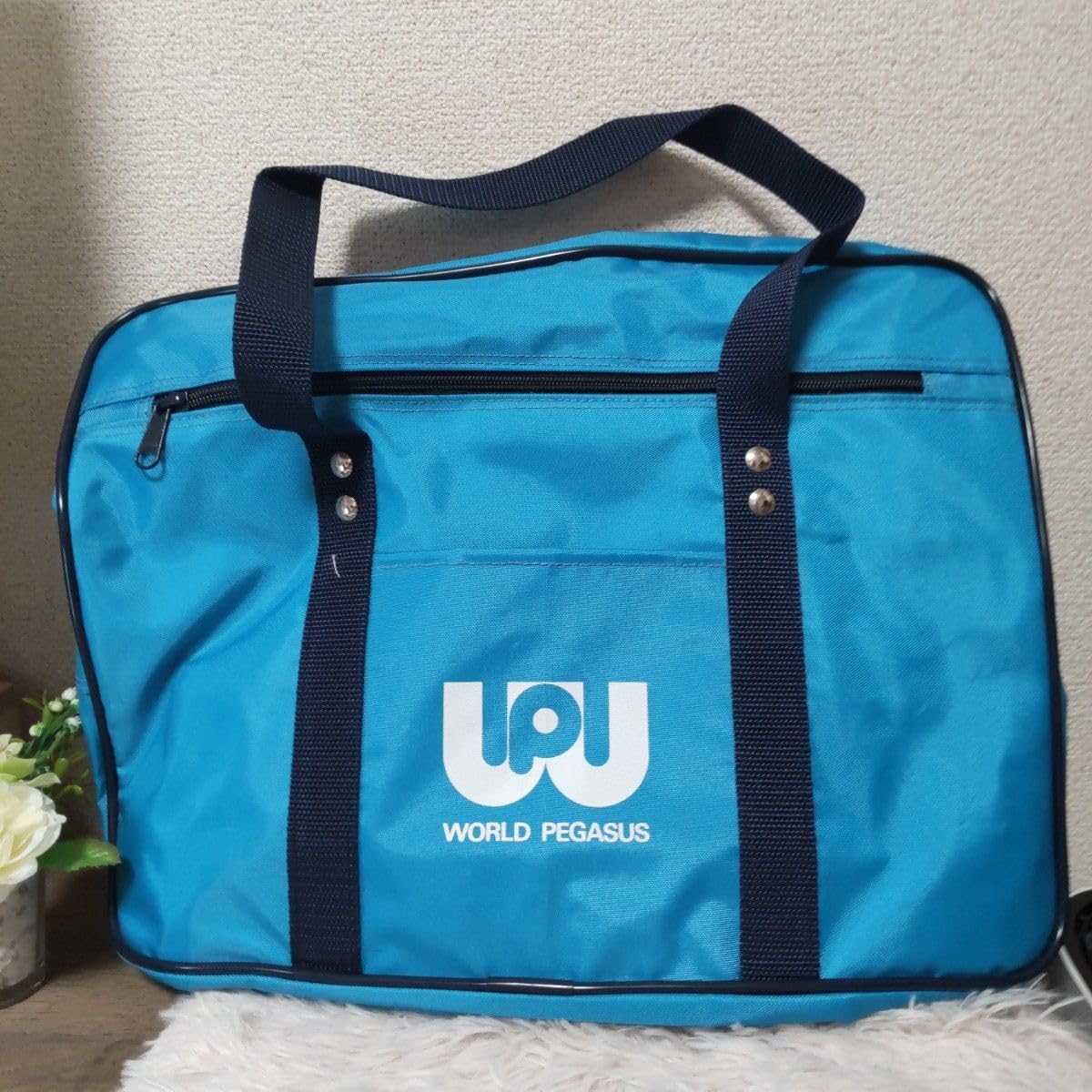 Amazon.co.jp: ワールドペガサス ワッペ スクバ スクールバッグ 青