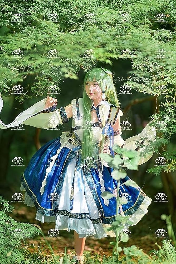 Amazon.co.jp: コスプレ衣装 東方紅魔郷 東風谷早苗/(ウィッグ 靴