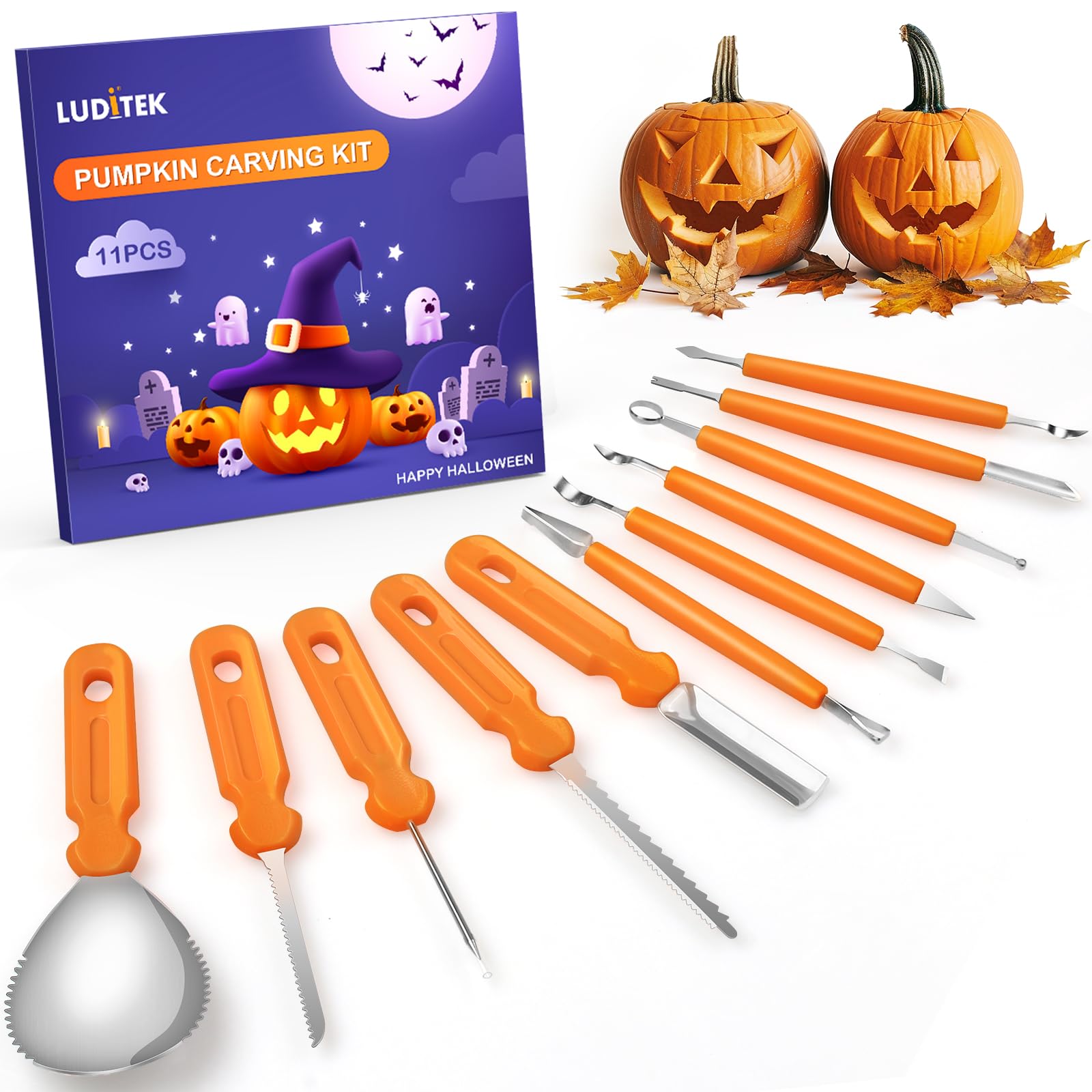 Amazon.com: Luditek Pumpkin Carving Kit, 11 Pieces Halloween Jack