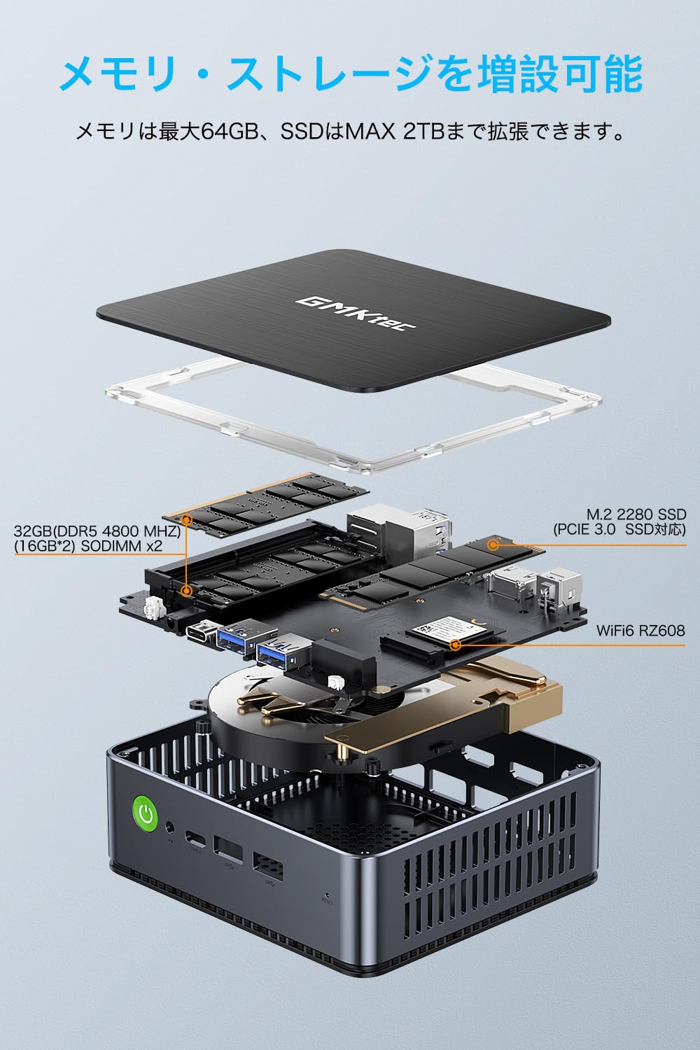 Amazon.co.jp: GMKtec ミニpc AMD Ryzen 7 7735HS Windows 11 Pro mini