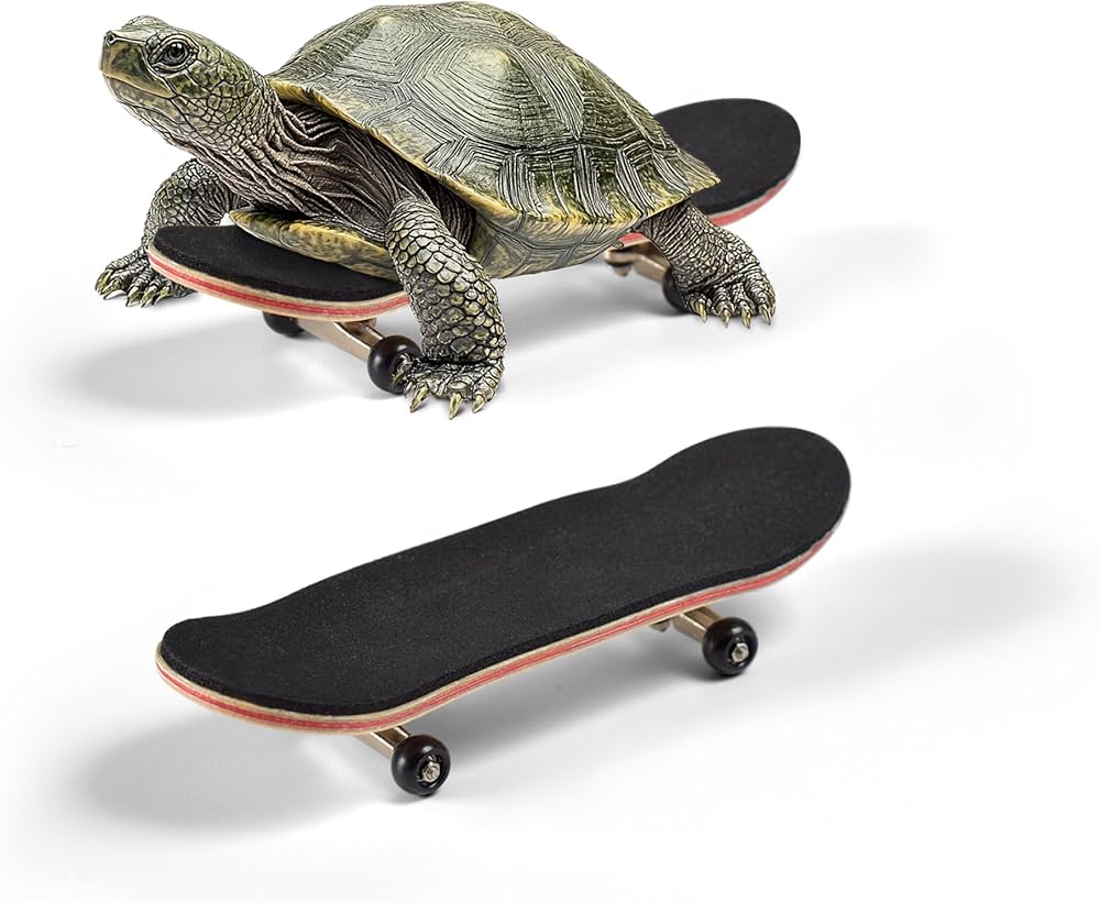 JJMOLLE Turtle Skateboard Mini With Anti-Slip Pad, Smooth Rolling