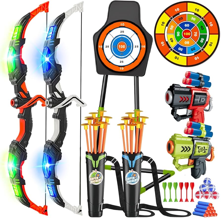 Amazon.com: VATOS 2 Pack Bow and Arrow Toy for 5 6 7 8 9 10 11