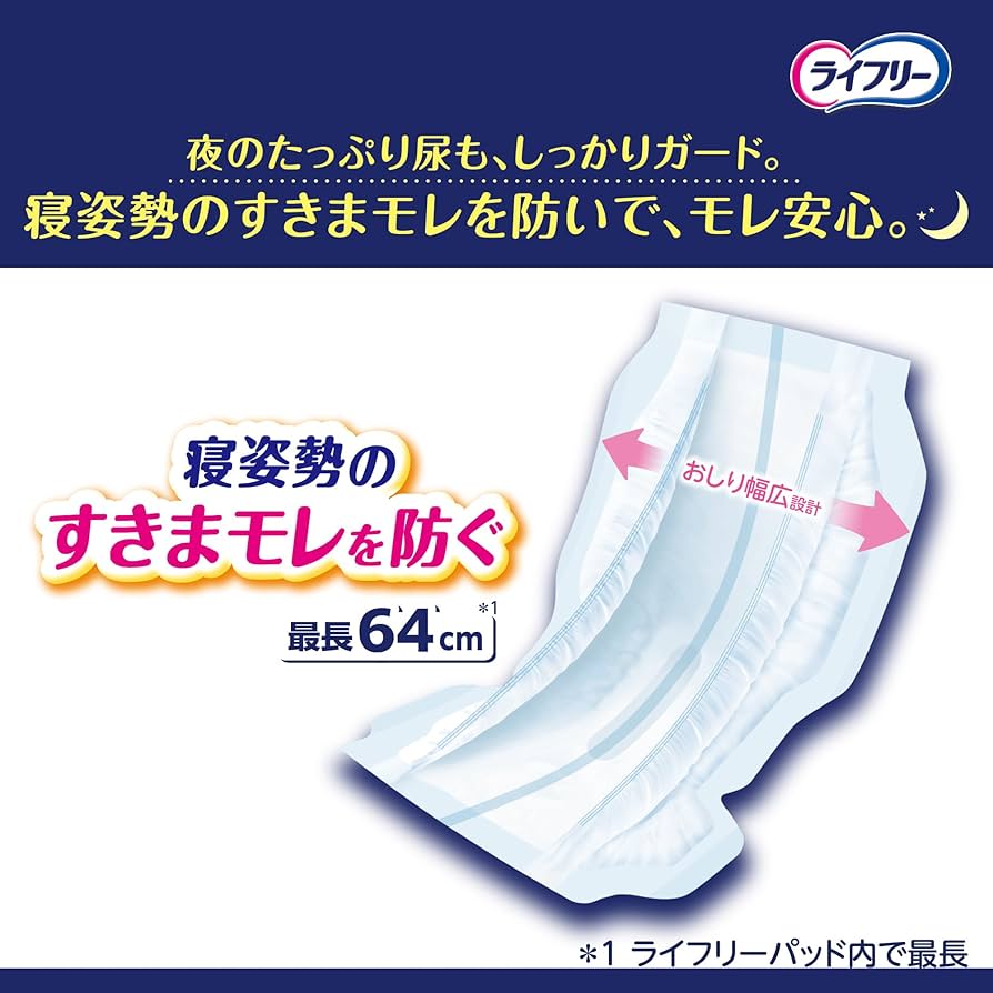 Amazon | ライフリー テープ用尿とりパッド 一晩中あんしん 夜用
