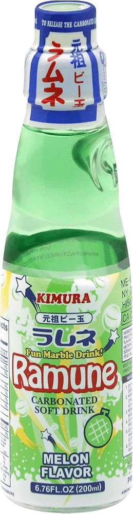 Amazon.com: Kimura Ramune Japanese Carbonated Soft Drink Melon
