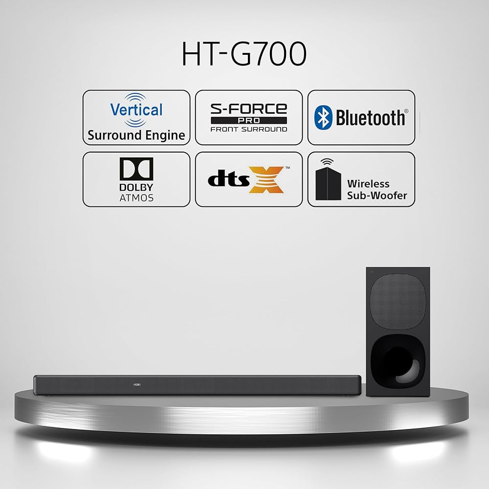 Sony HT-G700: 3.1 CH Dolby Atmos/DTS:X Soundbar com tecnologia