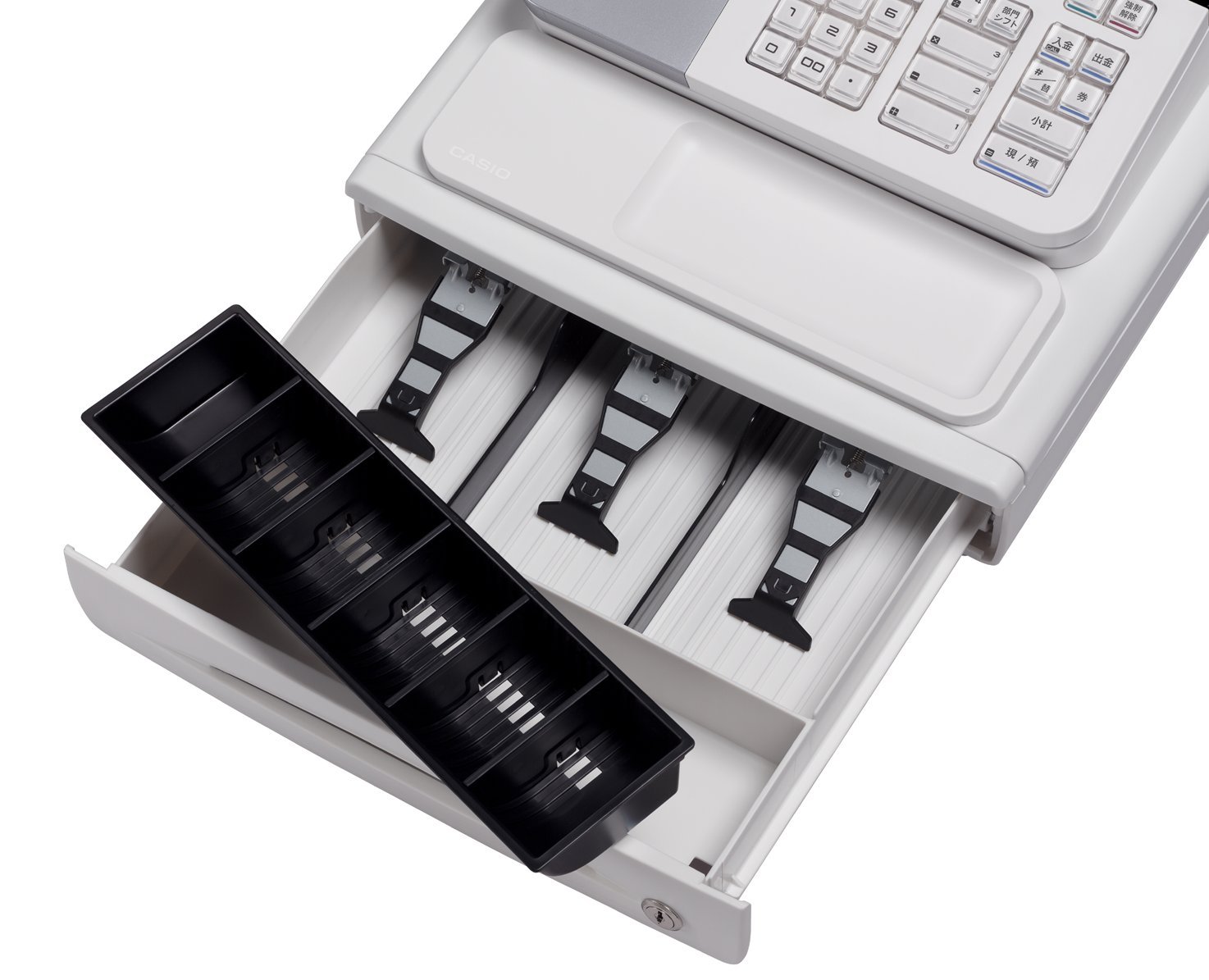Amazon.co.jp: カシオ レジスター 8部門 小型ドロア SE-S20WE ホワイト
