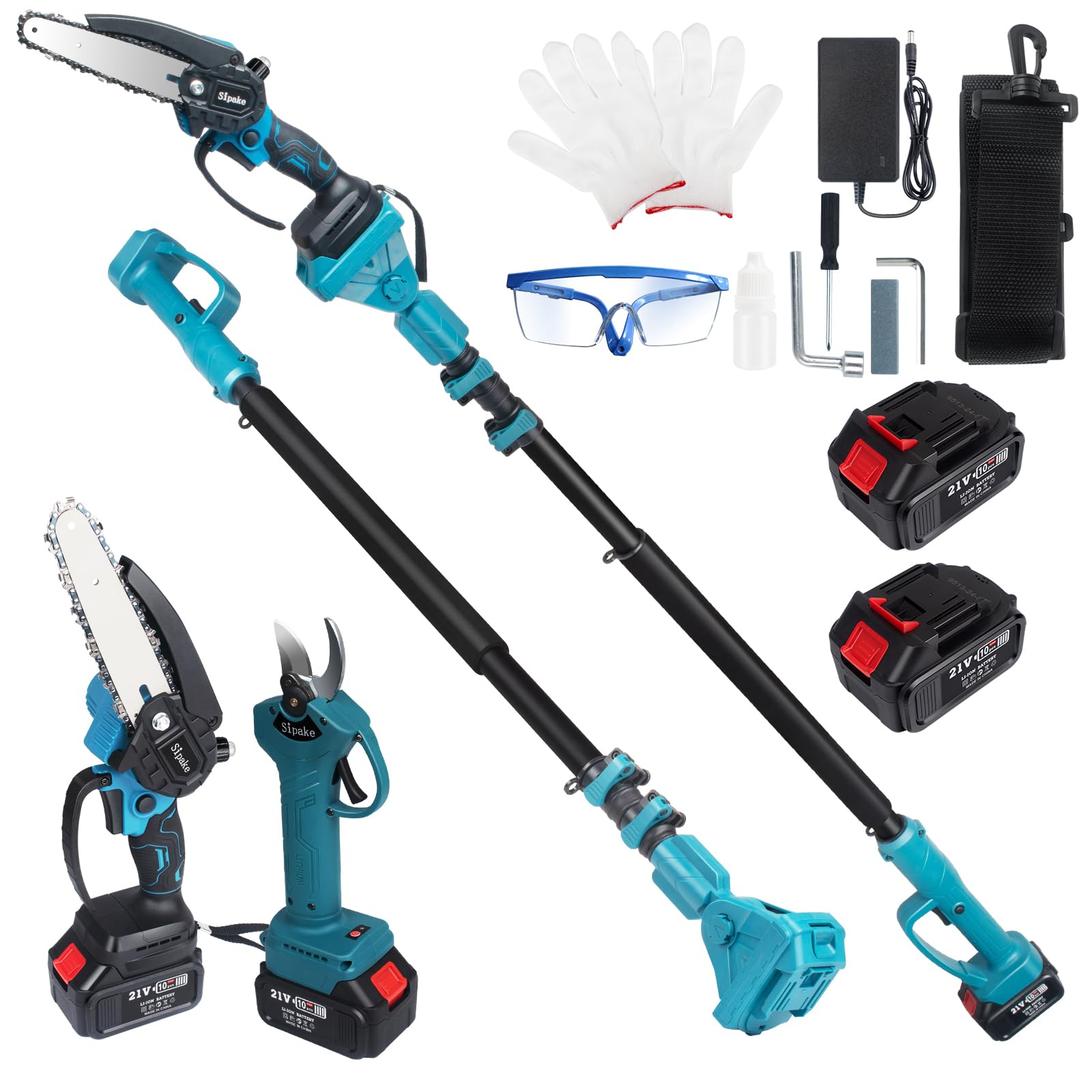 Amazon | Sipake 高枝切り電動チェーンソー 一台4役 着脱式伸縮延長