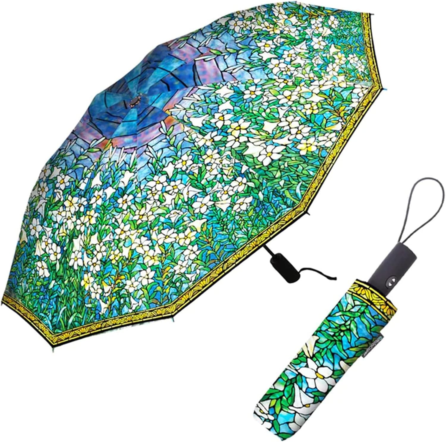 Amazon | L.C.ティファニー 晴雨兼用 折りたたみ傘 自動開閉 ステンド