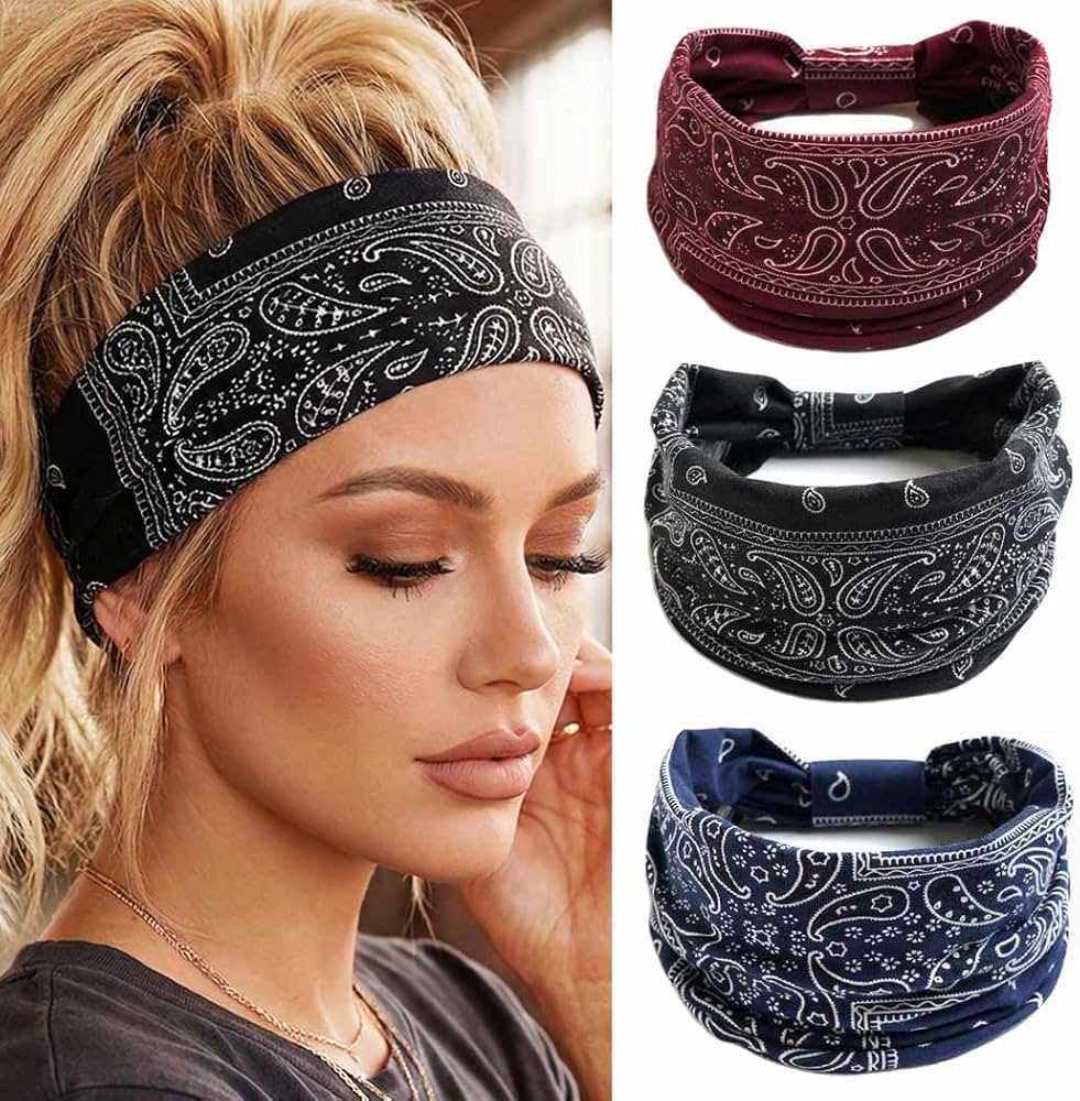 Amazon.com : CAKURE Boho Wide Headbands Knotted Head Wraps African