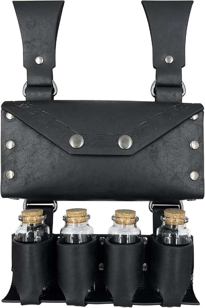 Amazon.com | HiiFeuer Medieval Alchemy Faux Leather Belt Bag with