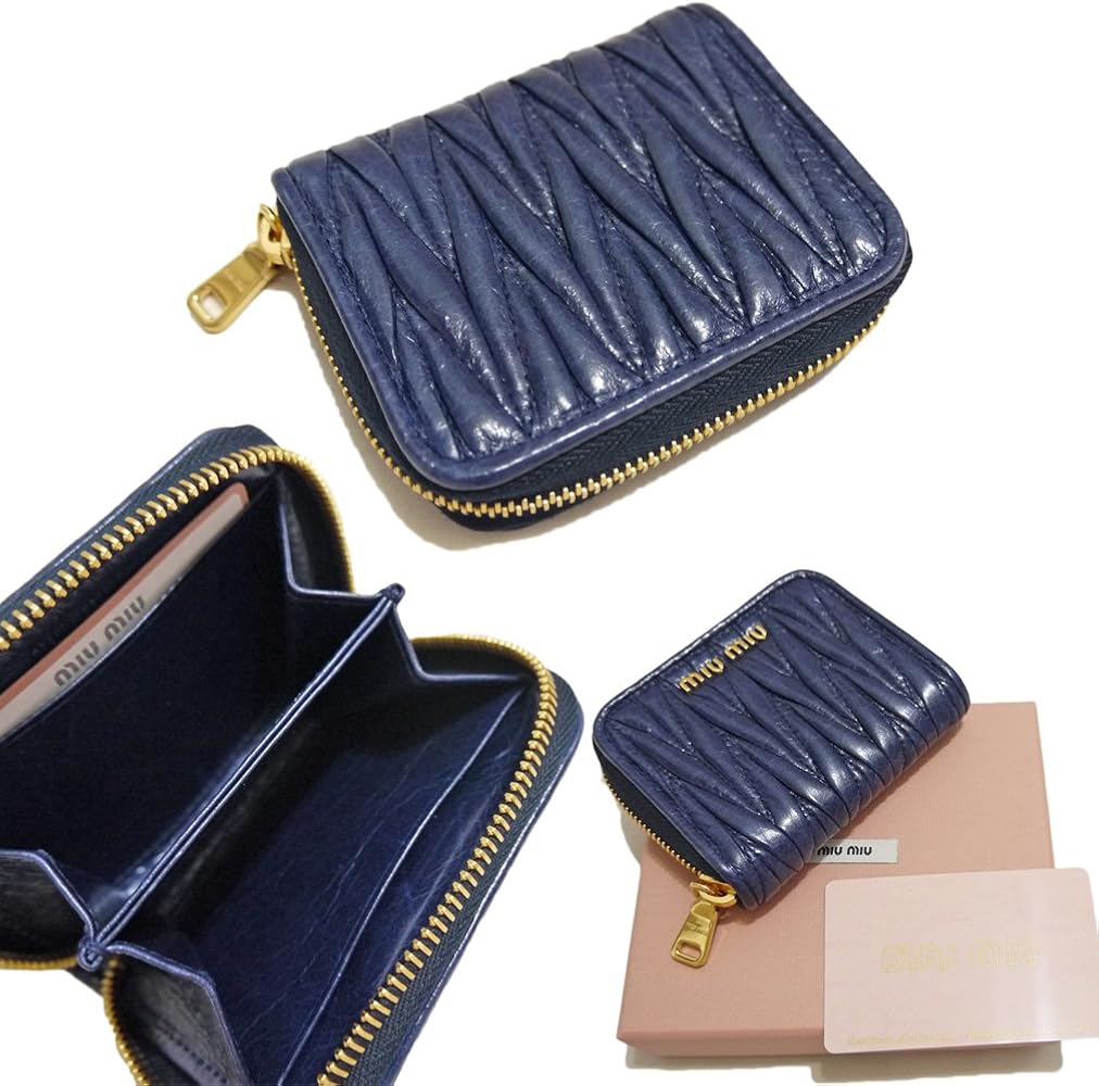 Amazon | [ミュウミュウ] MiuMiu マトラッセ コインケース ネイビー