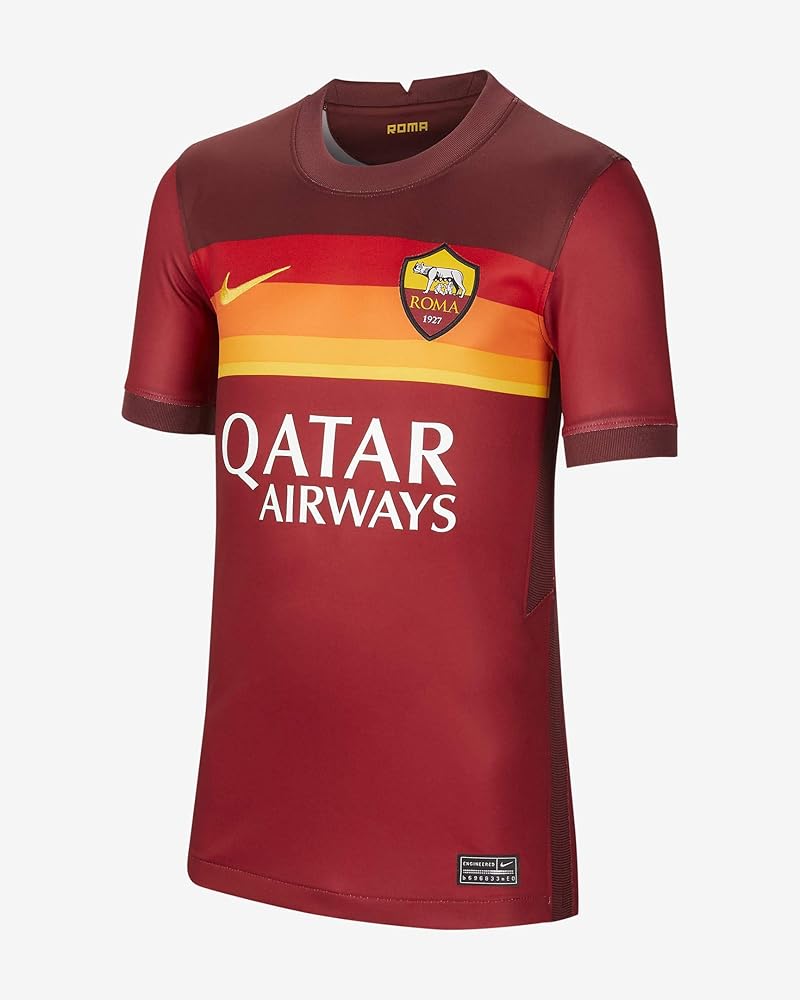 Amazon.com: Nike 2020-2021 AS Roma Home Football Soccer T-Shirt