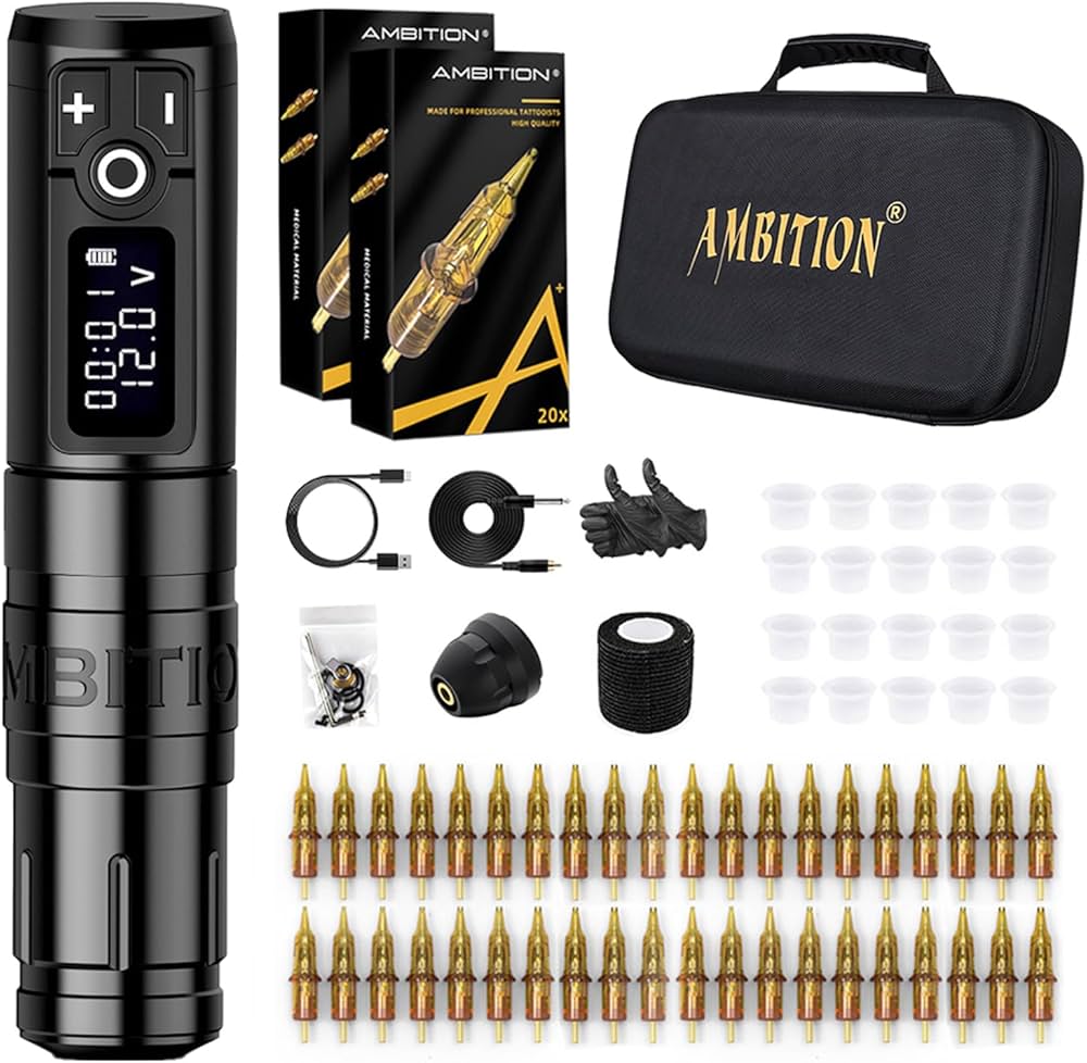 Amazon.com: Tattoo Kit - Ambition Complete Wireless Tattoo Machine
