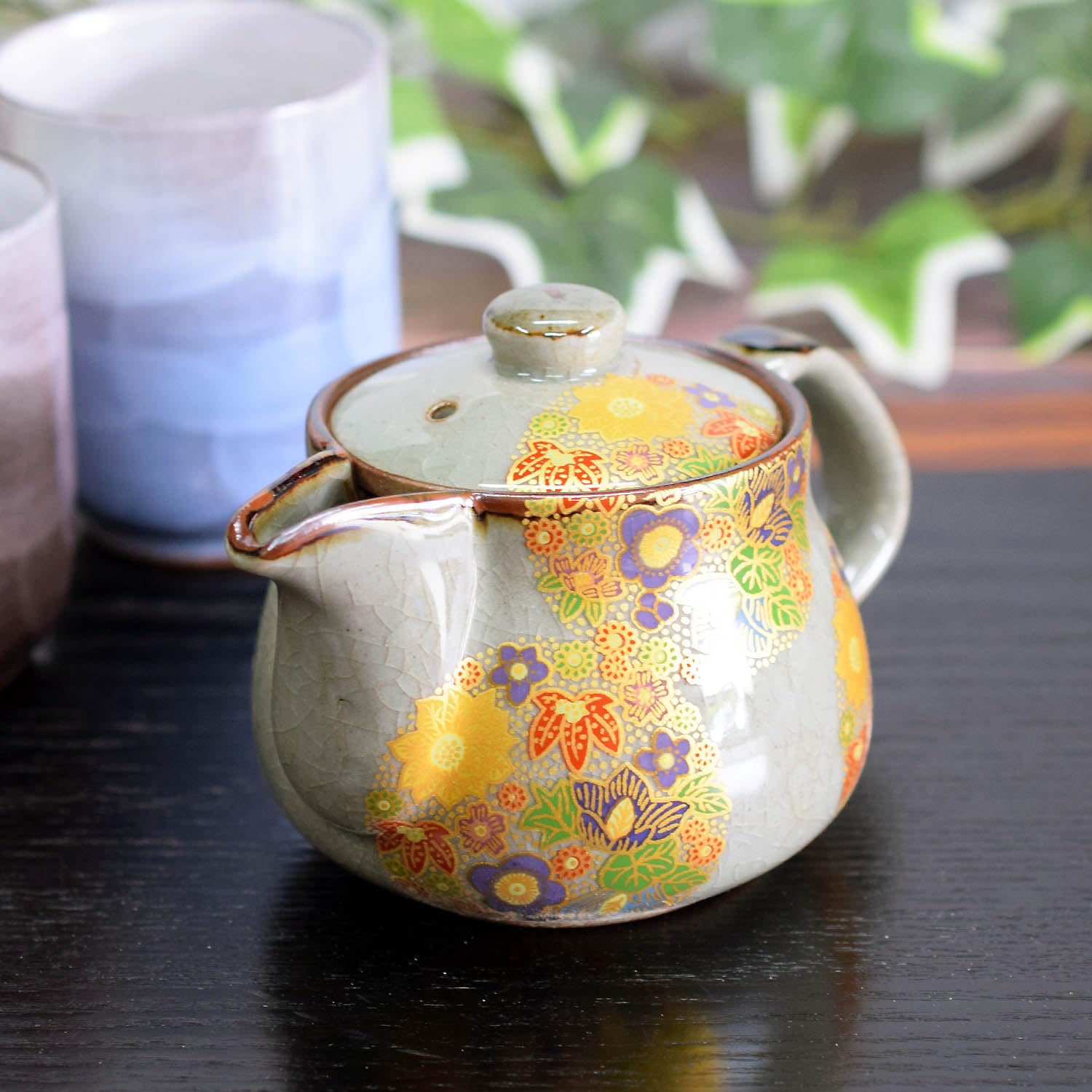 Amazon | 急須 おしゃれ 食器 九谷焼 ポット 花詰 陶器 ブランド 和