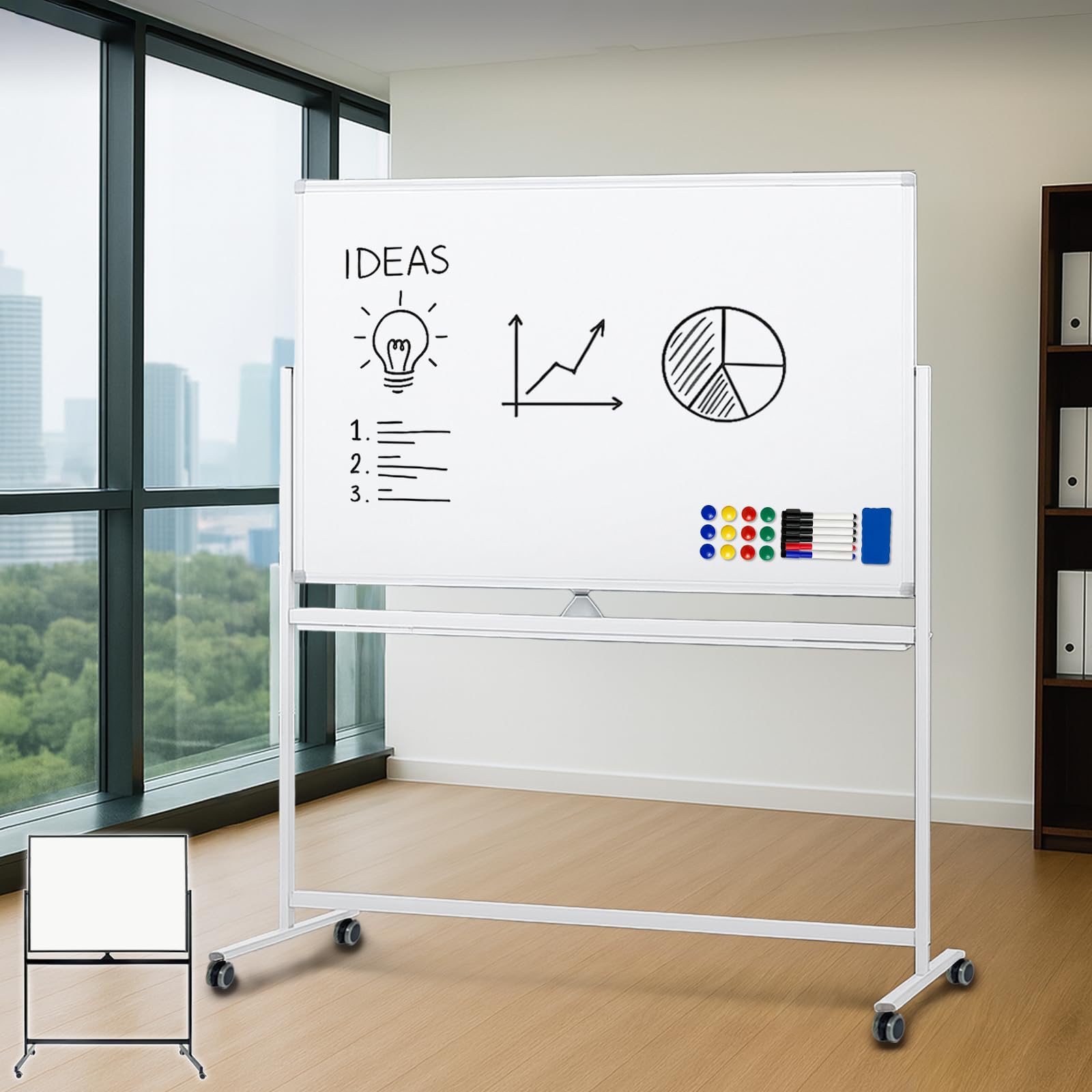 Amazon | 【1200mm×900mm】SKK ホワイトボード 【個人宅配送可】 自立