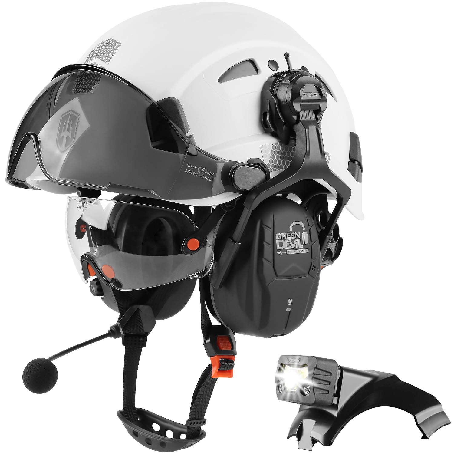 Amazon.co.jp: GREEN DEVIL ヘルメット安全ヘルメット バイザー付き