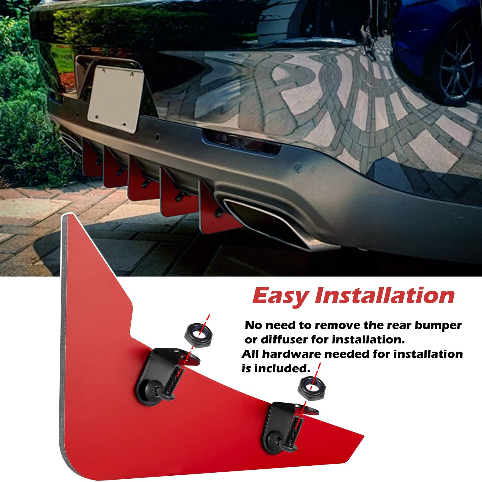 Amazon.co.jp: リアディフューザー V3 5フィンセット ダッジ