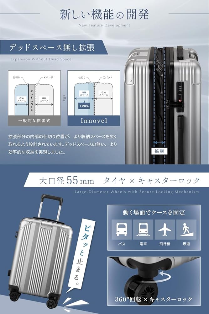 Amazon | [Innovel] 特許出願中_【次世代型スーツケース