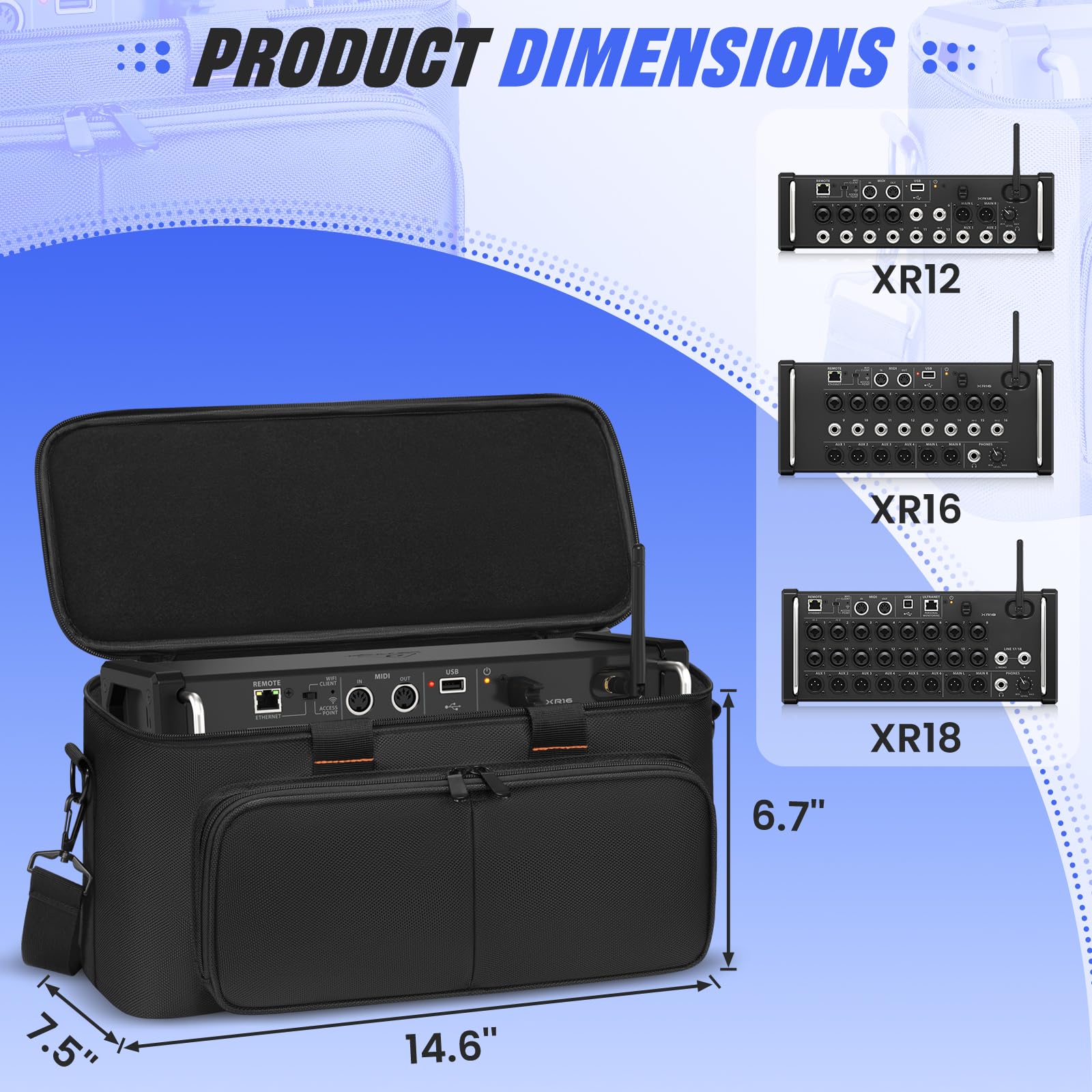 Amazon.co.jp: Aleemin ミキサーキャリーバッグ パッド入り Behringer