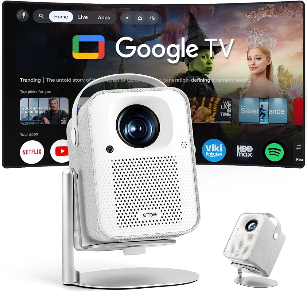 Amazon.co.jp: ETOE プロジェクター 小型 Google TV搭載 フルHD 1080p