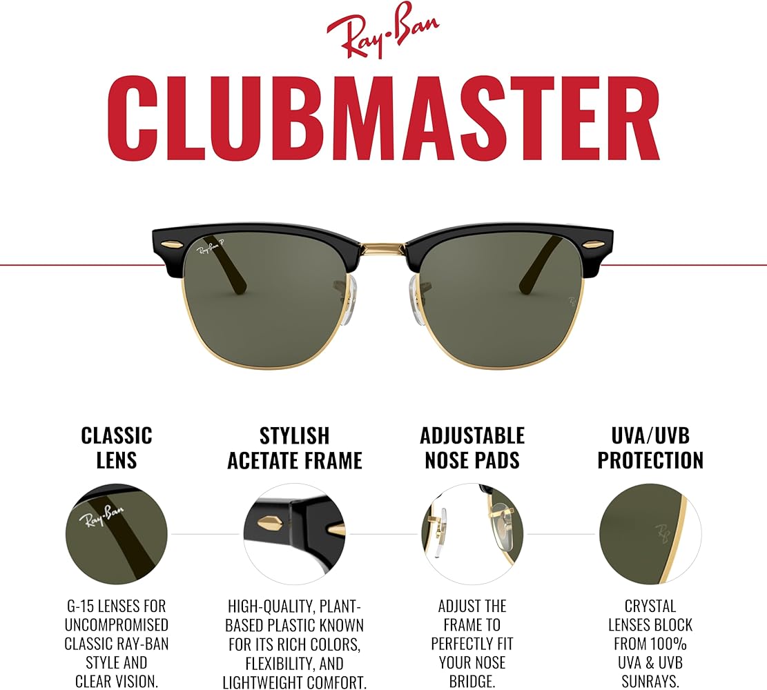 Amazon.co.jp: (レイバン) Ray-Ban Rb3016 クラブマスター スクエア