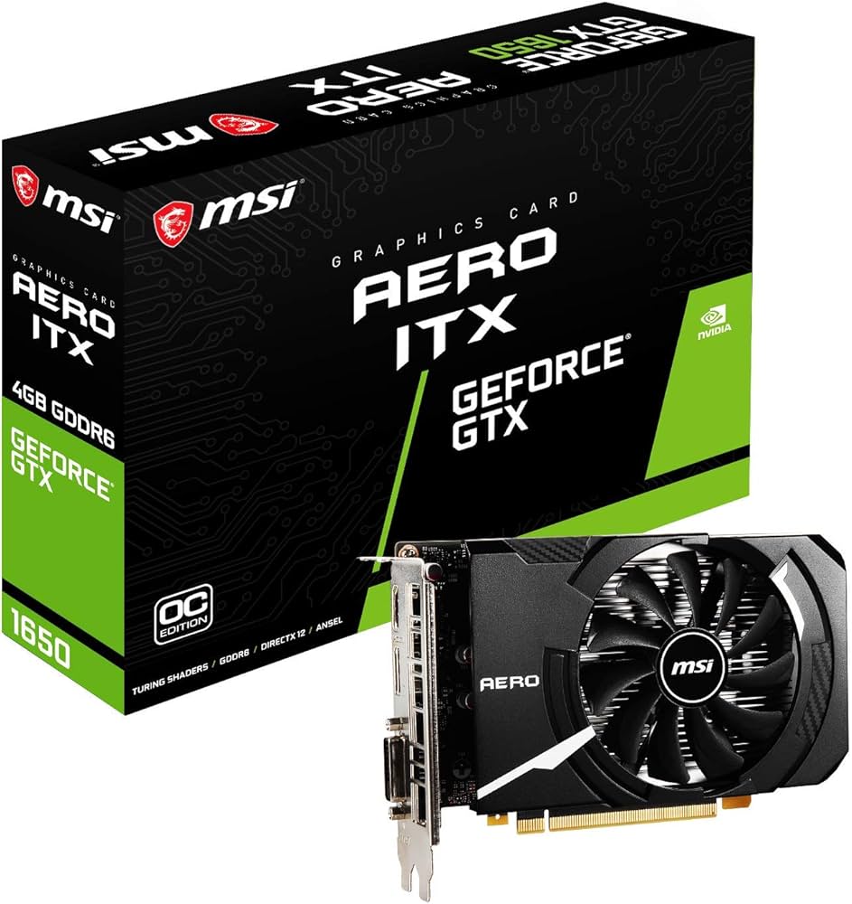Amazon | MSI GeForce GTX 1650 D6 AERO ITX J OC グラフィックス