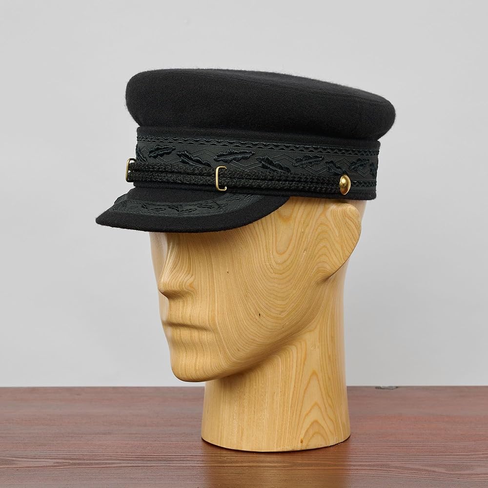 Sterkowski Model Hamburg Sailor Cap | Woolen Cloth Breton Cap for