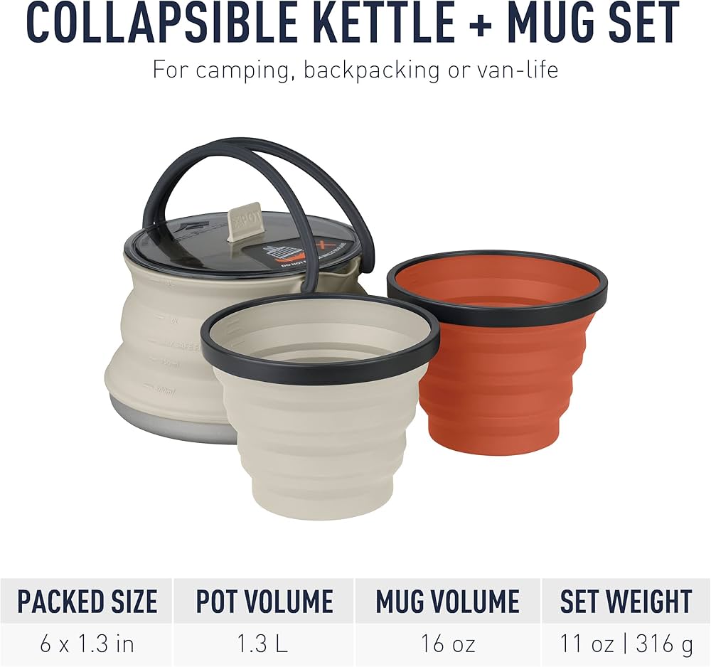 Amazon.com : Sea to Summit X-Pot Collapsible Kettle and Mug Set
