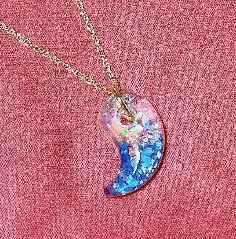 Amazon.co.jp: 藍色 オルゴナイト 勾玉 ネックレス 40cm 開運 お守り