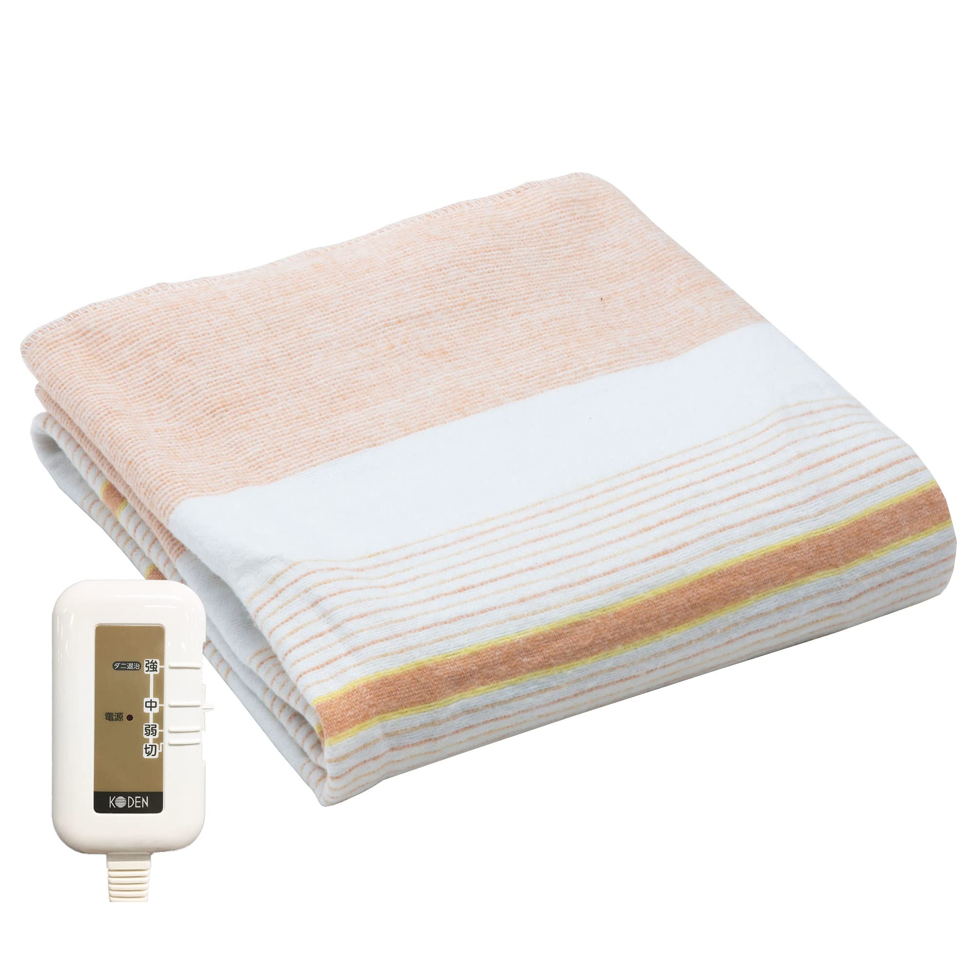 Amazon | 広電(KODEN) 電気毛布 敷き 130×80cm オレンジ 洗える