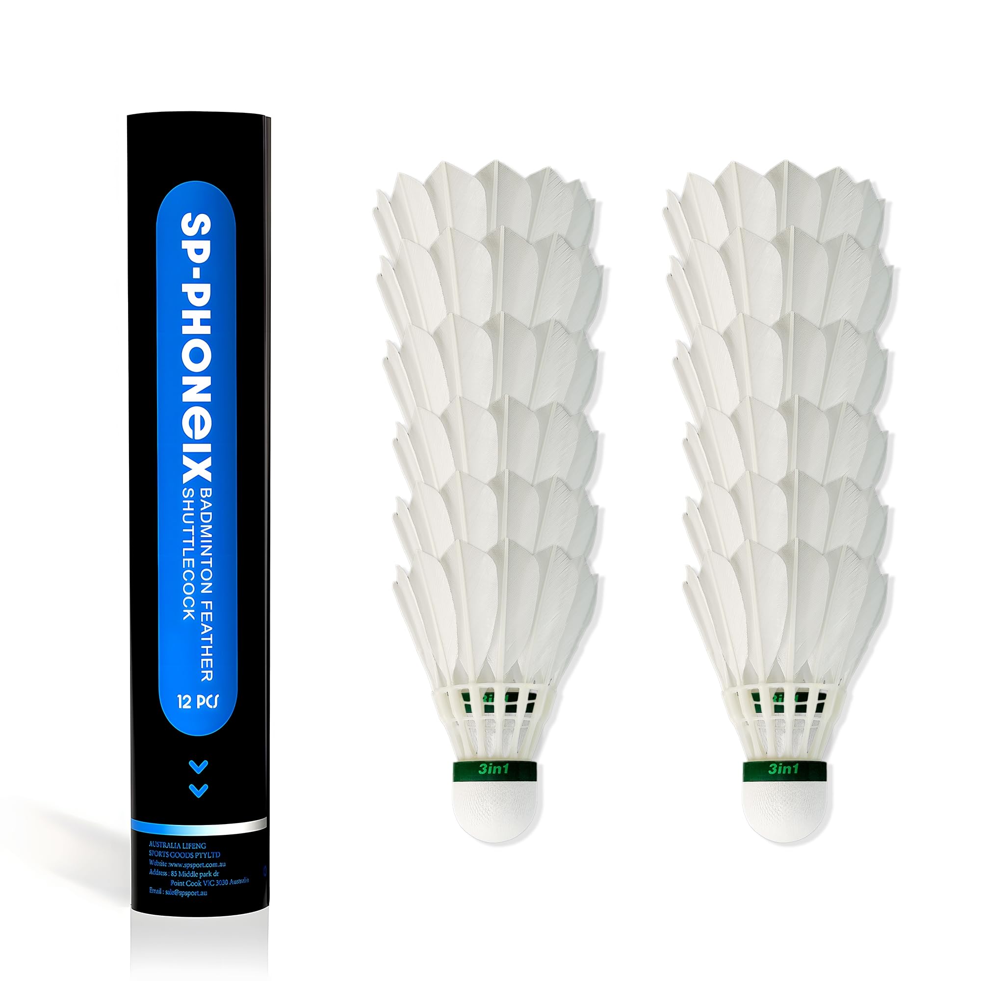 Amazon.co.jp: SPPHONEIX 12 Pack Goose Feather Badminton