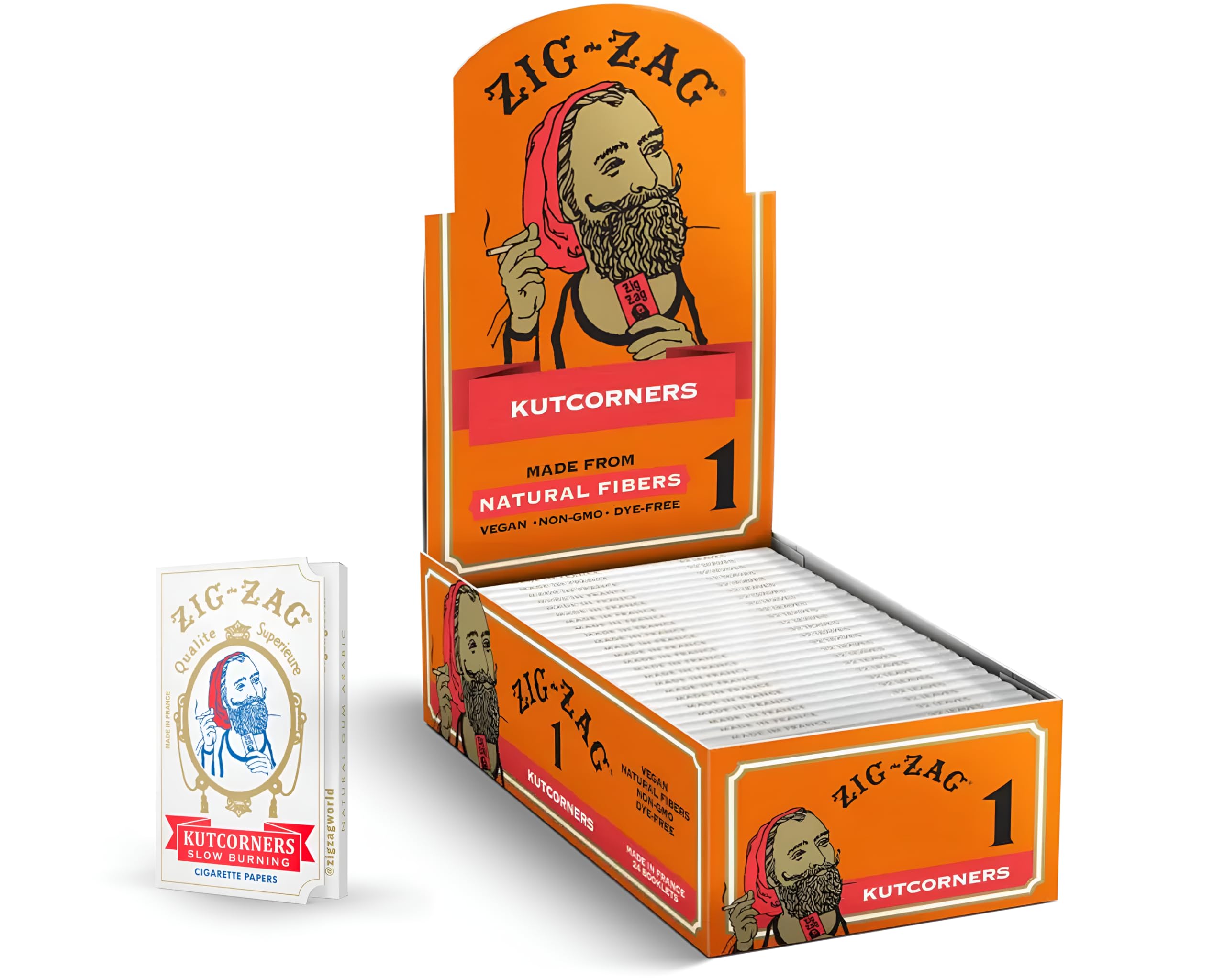 Amazon.com: ZIG-ZAG Rolling Papers Original Kutcorner - 70mm - 24