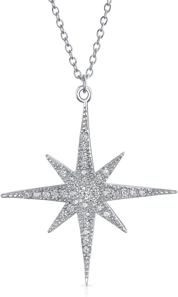 Amazon.com: Heavenly Shining North Star Burst Pendant Necklace