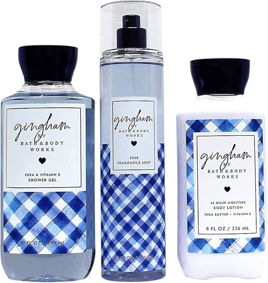 Amazon | Bath and Body Works - Gingham - The Daily Trio Gift Set