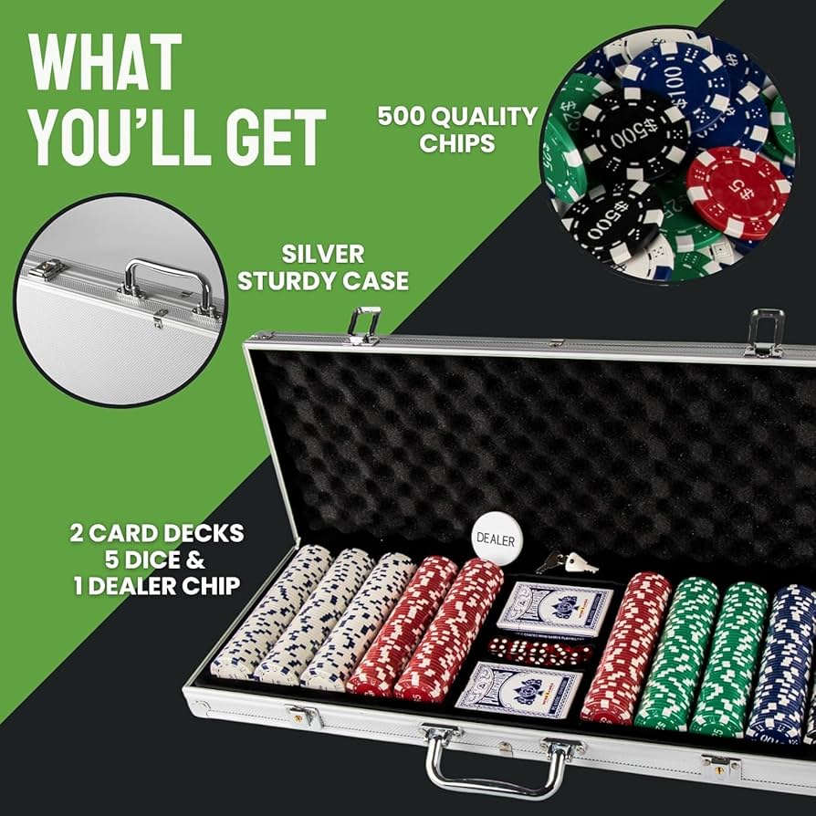 Amazon.com: Tradeopia Casino Style Poker Chips Set with Aluminium