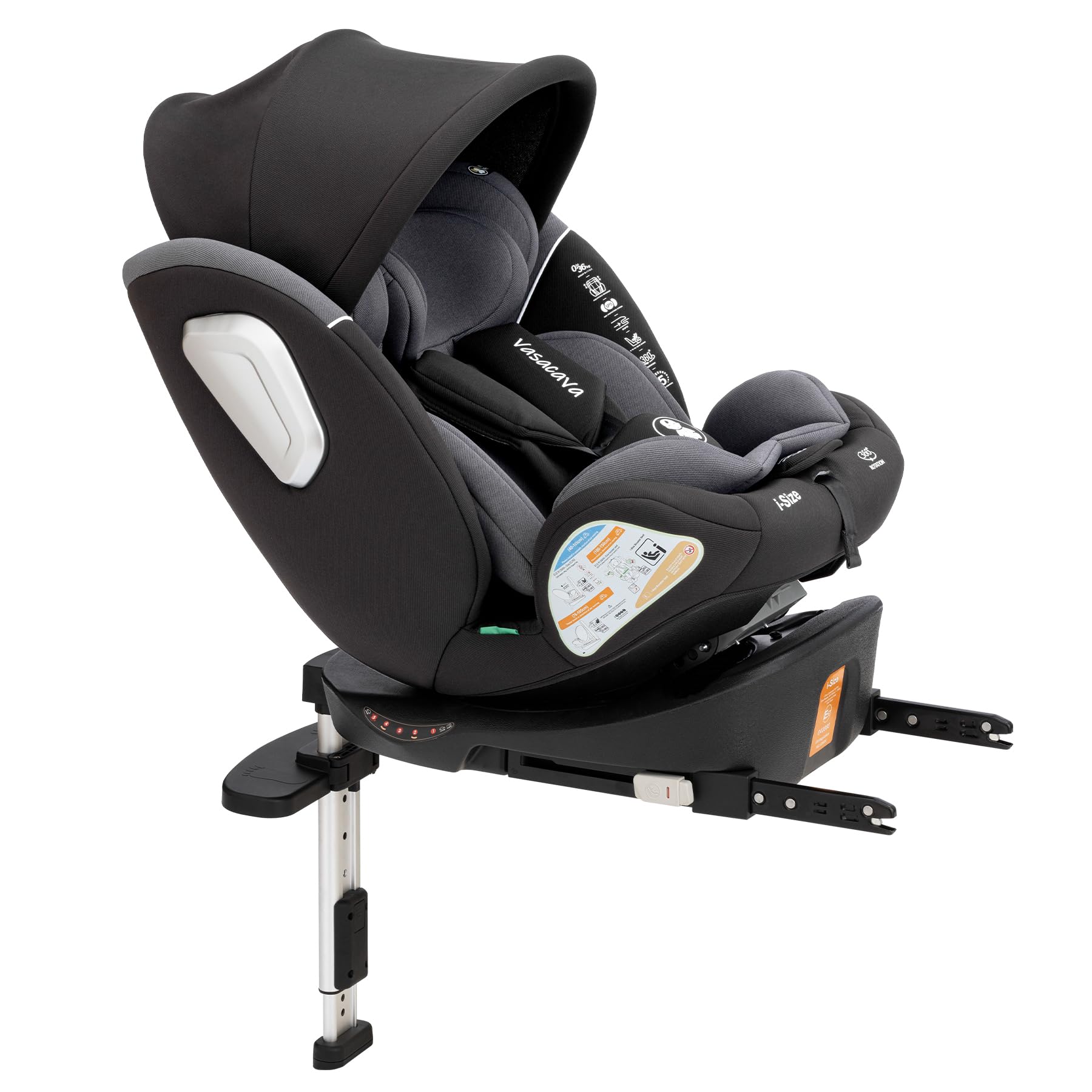 Amazon | Vasacava チャイルドシート 新生児から12歳頃 360°回転式