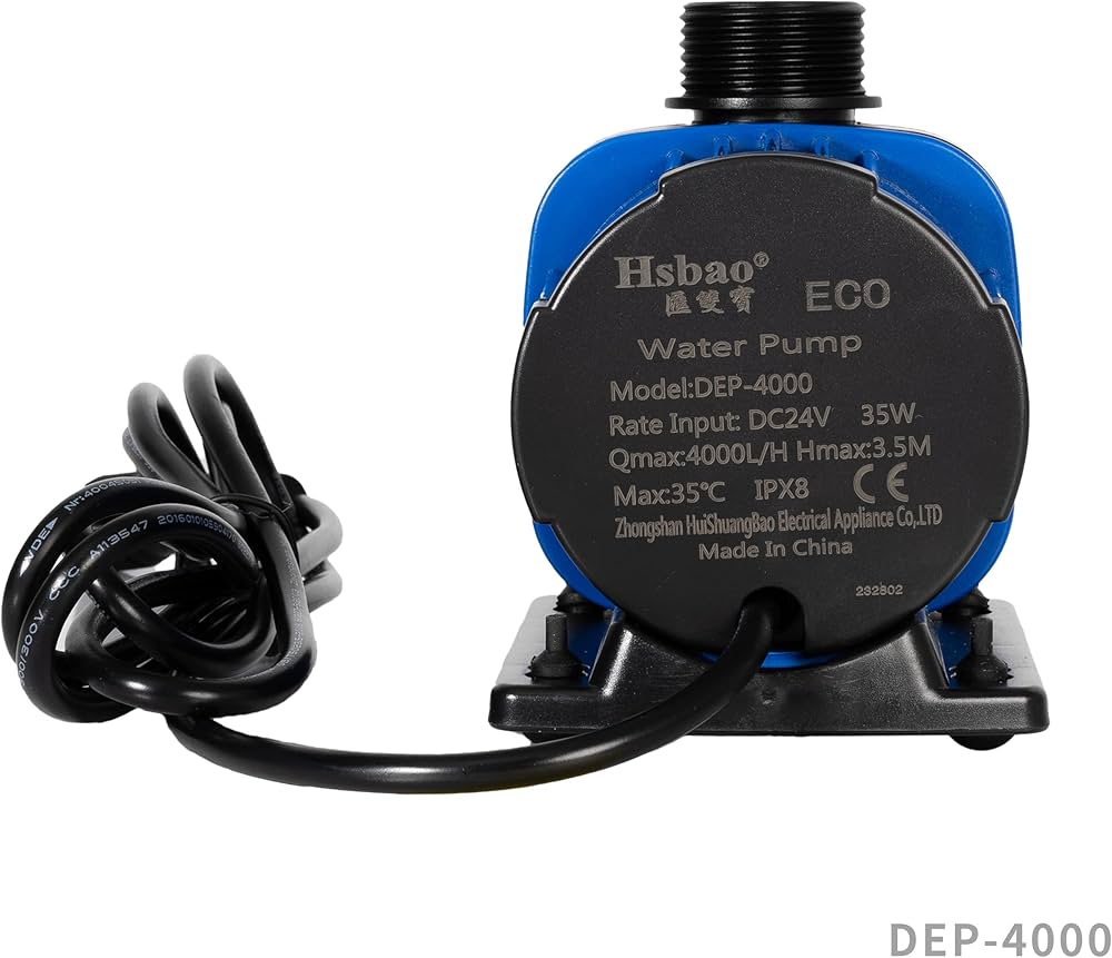 Amazon.co.jp: HSBAO DEP-4000 吐出量4000L/H (毎分66L) 揚程3.5m DC