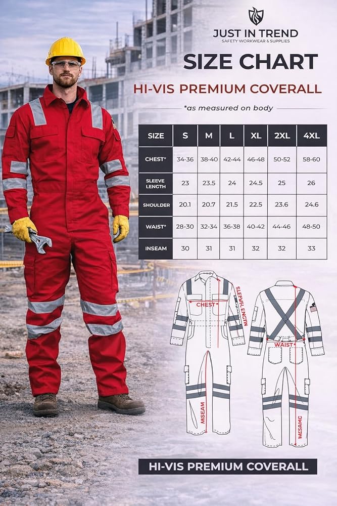 Amazon.com: Premium High Visibility Hi Vis Coveralls with Leg