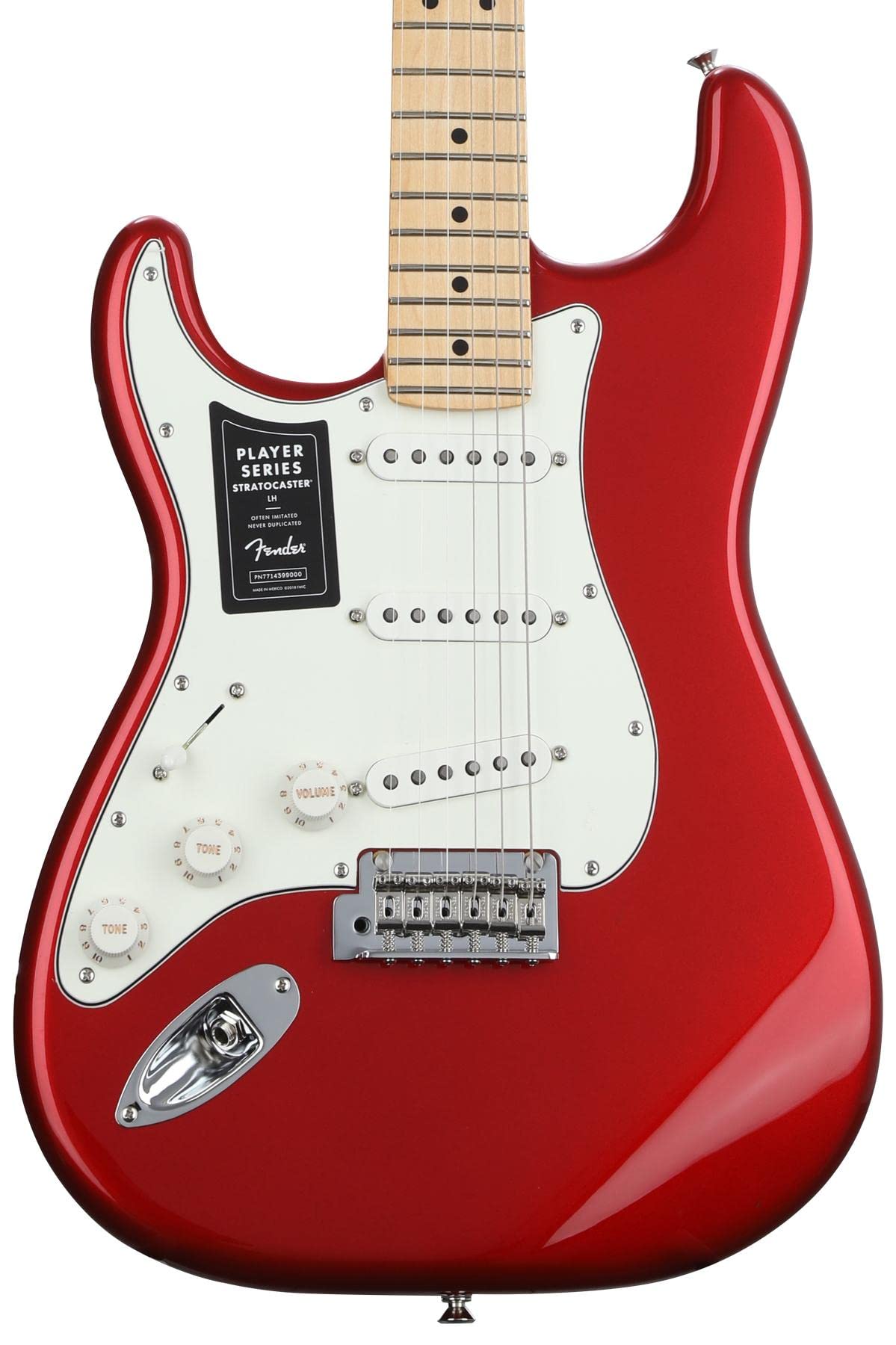 Amazon | Fender Player Stratocaster Left-Handed Candy Apple Red